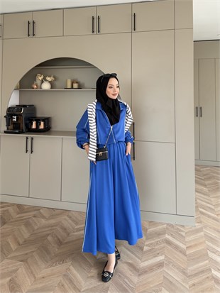 Tiana Oysh Etekli Takım Saks Mavisi (4553)