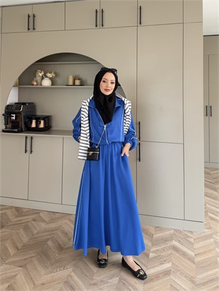 Tiana Oysh Etekli Takım Saks Mavisi (4553)