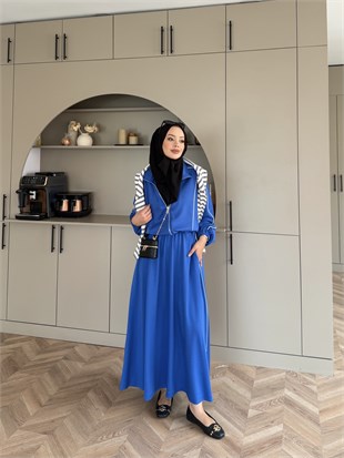 Tiana Oysh Etekli Takım Saks Mavisi (4553)