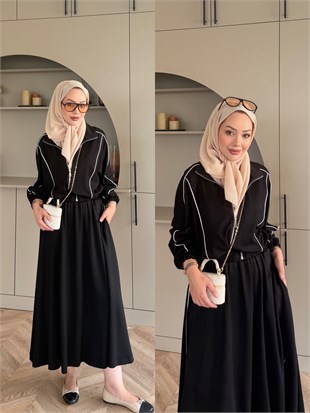 Tiana Oysh Etekli Takım Siyah (4553)