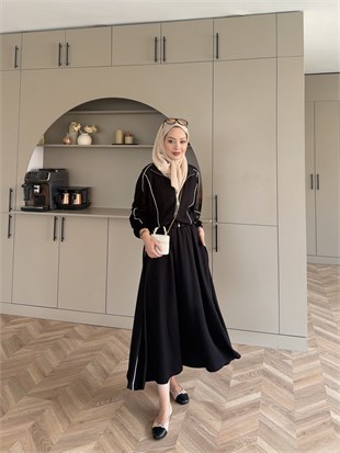 Tiana Oysh Etekli Takım Siyah (4553)