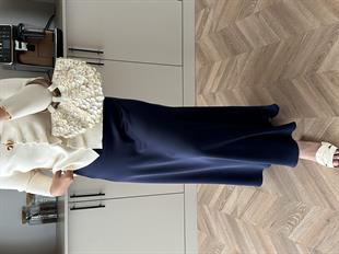 Tiana Saten Etek Lacivert