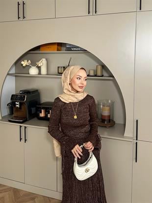 Tina Simli Etekli Takım Acı Kahve