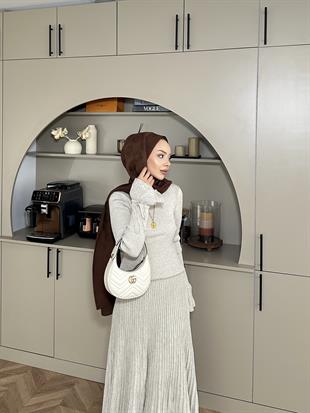 Tina Simli Etekli Takım Krem