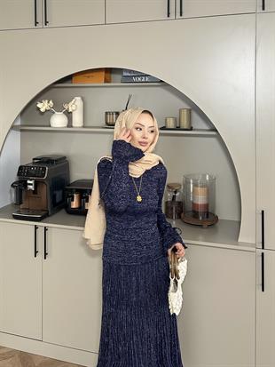 Tina Simli Etekli Takım Lacivert