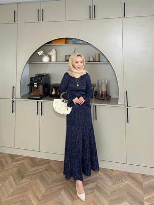 Tina Simli Etekli Takım Lacivert