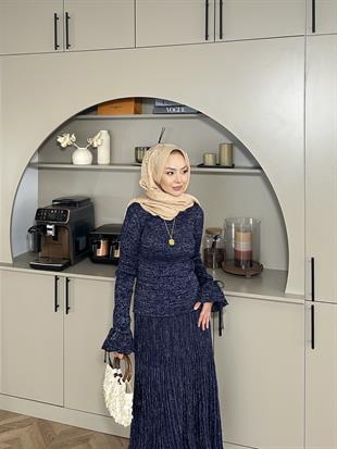 Tina Simli Etekli Takım Lacivert