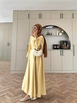 Tuana Scuba Elbise ButterYellow