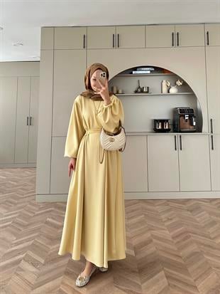 Tuana Scuba Elbise ButterYellow