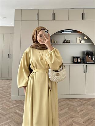 Tuana Scuba Elbise ButterYellow