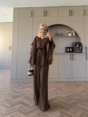 Tuay Kat Kat Pantolonlu Takım Acı Kahve (4503)