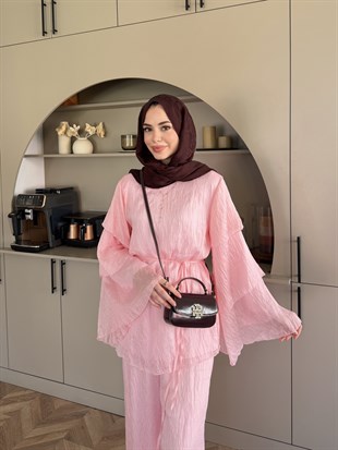 Tuay Kat Kat Pantolonlu Takım Pembe (4503)