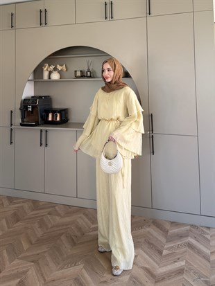 Tuay Kat Kat Pantolonlu Takım Sarı (4503)