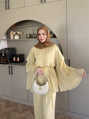 Tuay Kat Kat Pantolonlu Takım Sarı (4503)