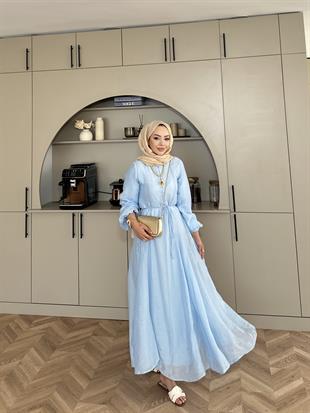Tuğra Elbise Mavi
