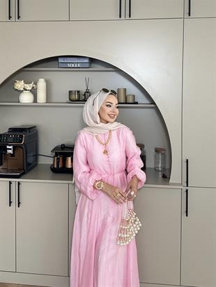 Tuğra Elbise Pembe