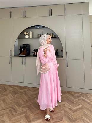 Tuğra Elbise Pembe