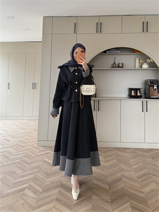 Urban Apoletli Kot Etekli Takım Lacivert (8467)