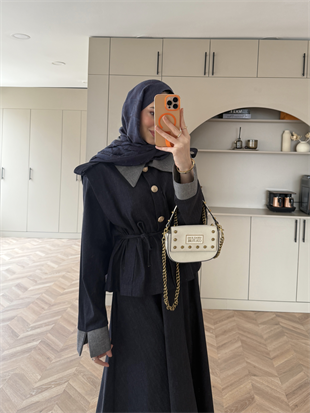 Urban Apoletli Kot Etekli Takım Lacivert (8467)