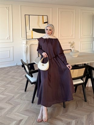 Valeska Pelerinli Elbise Mürdüm (1912)