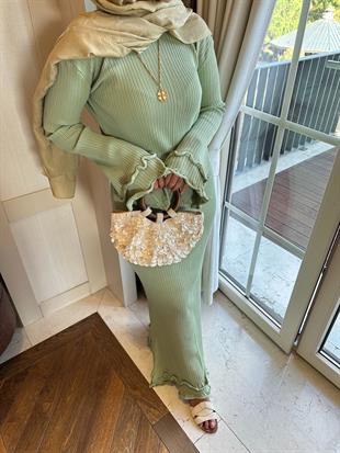 Vanora Triko Elbise Çağla