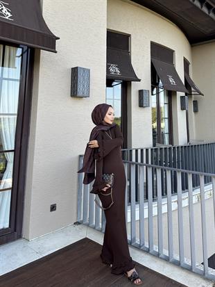 Vanora Triko Elbise Kahve