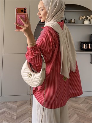 Vella Beyaz Çizgili Gömlek (4551)