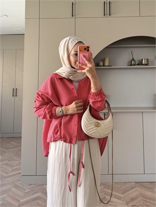Vella Beyaz Çizgili Gömlek (4551)