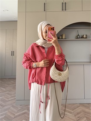 Vella Beyaz Çizgili Gömlek (4551)