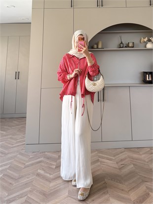 Vella Lacivert Çizgili Gömlek (4551)