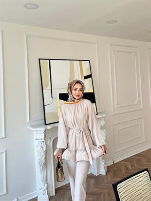 Venezia Pantolonlu Takım Bej