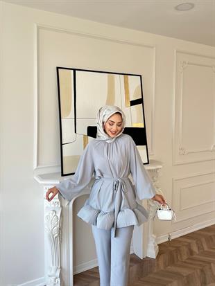 Venezia Pantolonlu Takım Gri