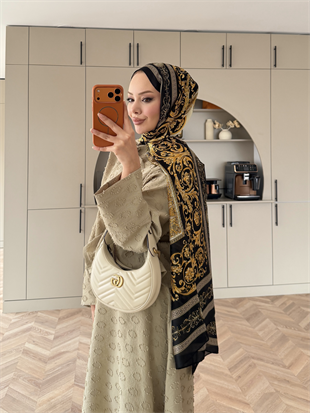 Versc İthal İpek Pual Şal Gold