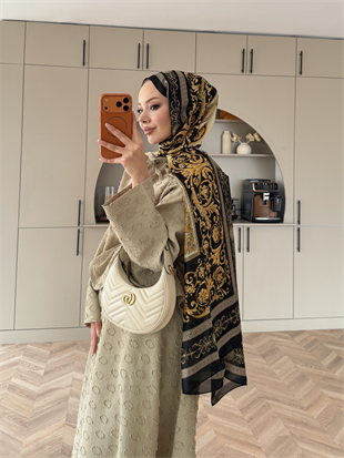 Versc İthal İpek Pual Şal Gold