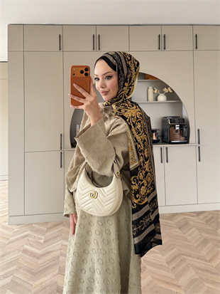 Versc İthal İpek Pual Şal Gold