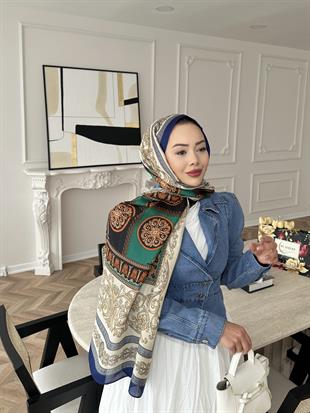 Versc İthal İpek Vual Şal Yeşil