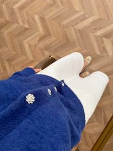 Vina Angora Hırka Saks Mavisi