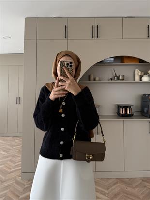 Vina Angora Hırka Siyah