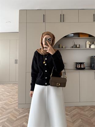 Vina Angora Hırka Siyah