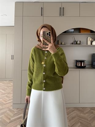 Vina Angora Hırka Yeşil