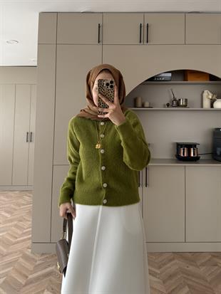 Vina Angora Hırka Yeşil