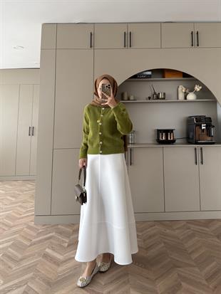 Vina Angora Hırka Yeşil