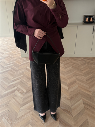 Visor Önü Düğmeli Gömlek Bordo