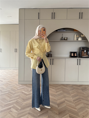 Visor Önü Düğmeli Gömlek BuuterYellow 