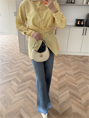 Visor Önü Düğmeli Gömlek BuuterYellow 