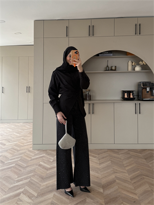 Visor Önü Düğmeli Gömlek Siyah 