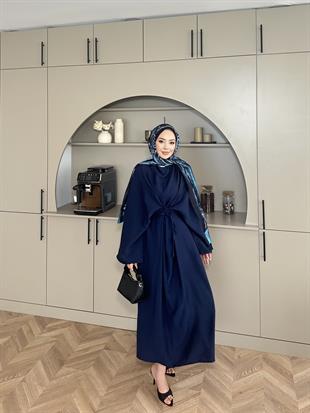 Wanda Yarasa Kol Elbise Lacivert