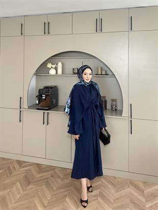 Wanda Yarasa Kol Elbise Lacivert