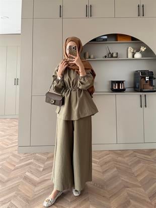 Wendy Pantolonlu Takım Acı Kahve