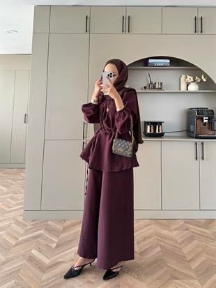 Wendy Pantolonlu Takım Mürdüm